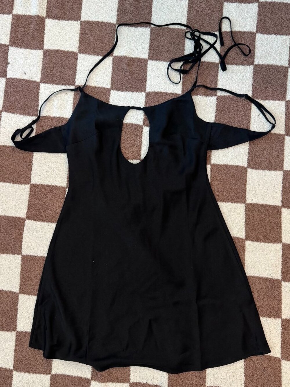 ASOS backless black dress